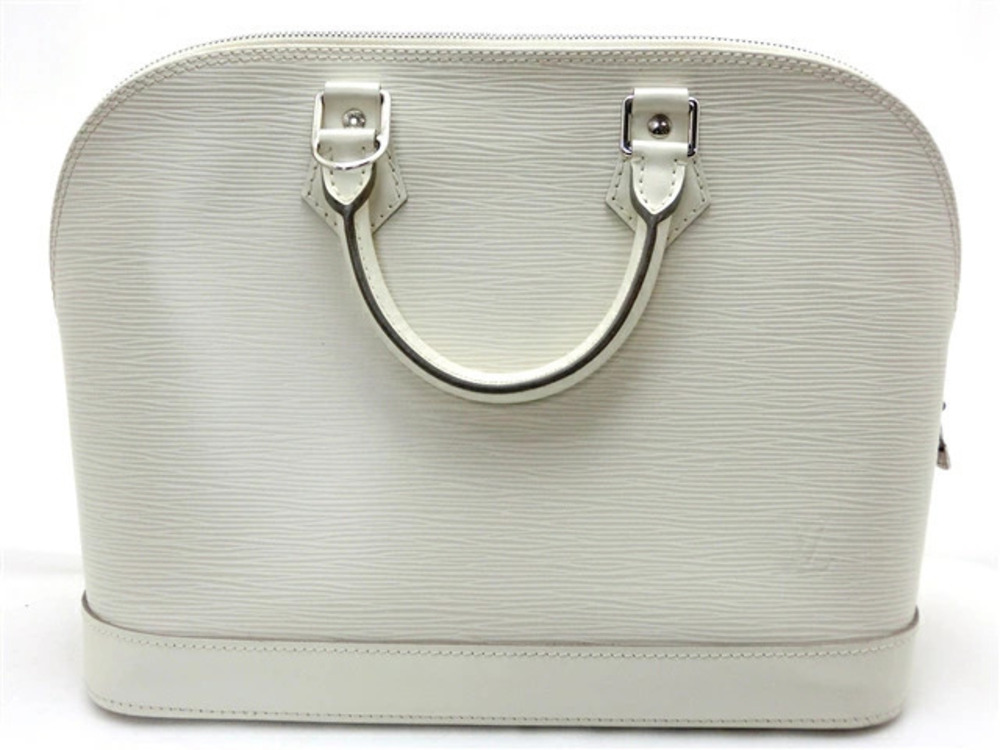 LOUIS VUITTON Alma Epi Leather Handbag Ivory White